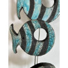 Banc de Poissons Céramique Raku