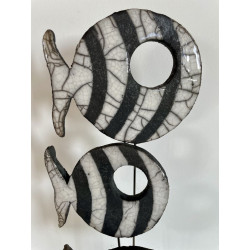 Banc de Poissons Céramique Raku