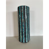 Unique decorative art piece and superb tall turquoise Raku vase
