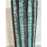 Unique decorative art piece and superb tall turquoise Raku vase