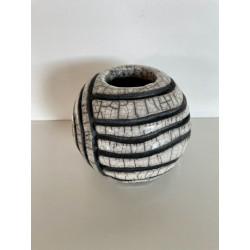 Vase Original Blanc Céramique Raku
