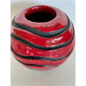 Vase Original Rouge Céramique Raku