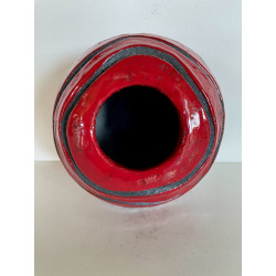 Vase Original Rouge Céramique Raku