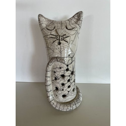 Raku ceramic cat