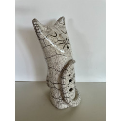 Raku ceramic cat