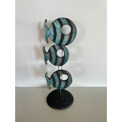 Banc de Poissons Céramique Raku