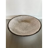 Grande coupe ou centre de table en céramique Raku blanc