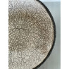 Grande coupe ou centre de table en céramique Raku blanc
