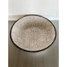 Grande coupe ou centre de table en céramique Raku blanc