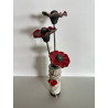 Soliflore and its Poppies Raku Ceramic