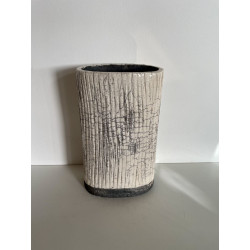 Vase décoratif céramique raku en pièce unique très design