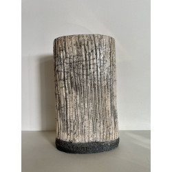 Vase décoratif céramique raku en pièce unique très design