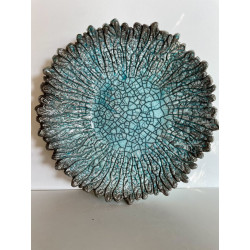 Grande coupe décorative en céramique Raku
