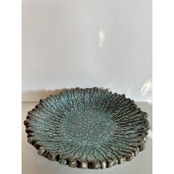 Grande coupe décorative en céramique Raku