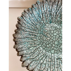 Grande coupe décorative en céramique Raku