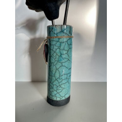 Soliflore and its Poppies Raku Ceramic