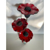 Soliflore and its Poppies Raku Ceramic