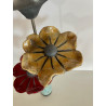 Ceramic Raku vase with 3 flowers