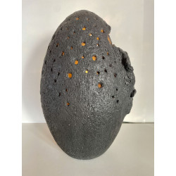 Lampe minérale Satiné Céramique Raku