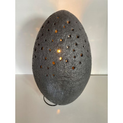 Lampe minérale Satiné Céramique Raku