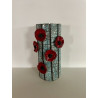 Vase raku "coquelicots" une déco très tendance, un bel objet décoratif