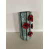 Vase raku "coquelicots" une déco très tendance, un bel objet décoratif
