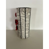 "Poppies" Raku ceramic vase