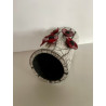 "Poppies" Raku ceramic vase