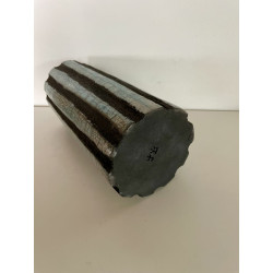 Unique decorative art piece and superb tall turquoise Raku vase