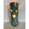 Beautiful raku cracks and a glossy glaze give it its elegance. A unique piece