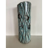 Beautiful raku cracks and a glossy glaze give it its elegance. A unique piece