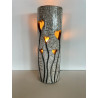 Artisanat d'art, création unique pour cette lampe raku décorative