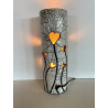 Artisanat d'art, création unique pour cette lampe raku décorative