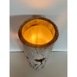 Artisanat d'art, création unique pour cette lampe raku décorative
