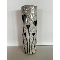 Artisanat d'art, création unique pour cette lampe raku décorative