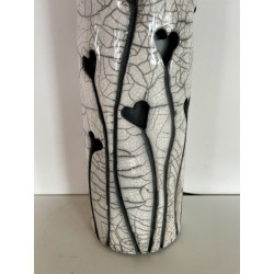 Artisanat d'art, création unique pour cette lampe raku décorative