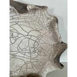 Decorative Plate or Valet Tray in Raku Ceramic