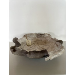 Decorative Plate or Valet Tray in Raku Ceramic