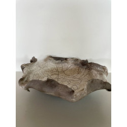 Decorative Plate or Valet Tray in Raku Ceramic