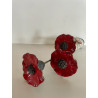 Soliflore et ses Coquelicots Céramique Raku