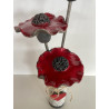 Soliflore et ses Coquelicots Céramique Raku