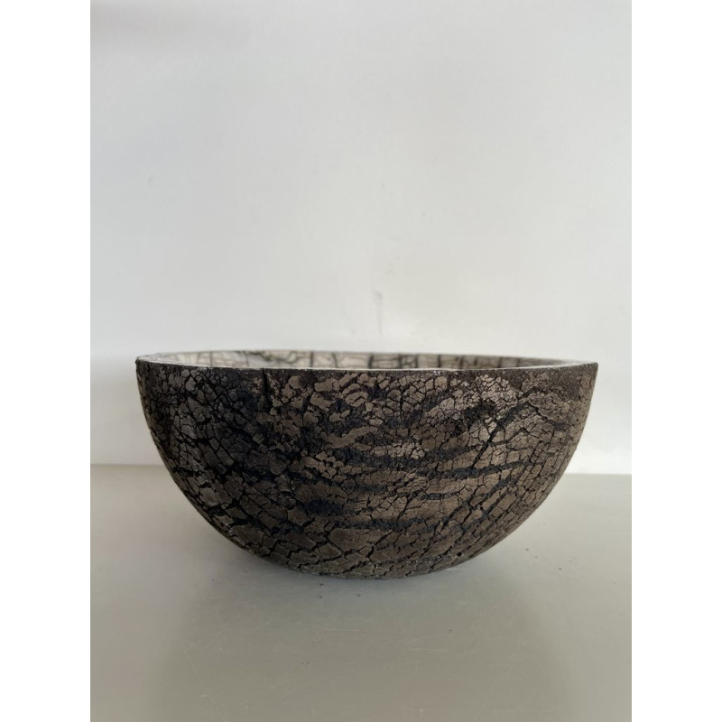 Grand bol Zen en Raku turquoise, bel objet décoratif Grand bol Zen en Raku turquoise, bel objet décoratif