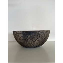 Grand bol Zen en Raku turquoise, bel objet décoratif