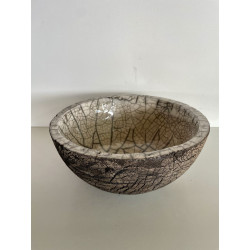 Grand bol Zen en Raku turquoise, bel objet décoratif