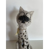 Grand Chat Photophore "Simba" Céramique Raku