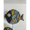 Banc de Poissons Colorés Céramique Raku