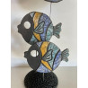 Banc de Poissons Colorés Céramique Raku