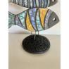 Banc de Poissons Colorés Céramique Raku