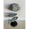 Banc de Poissons Colorés Céramique Raku