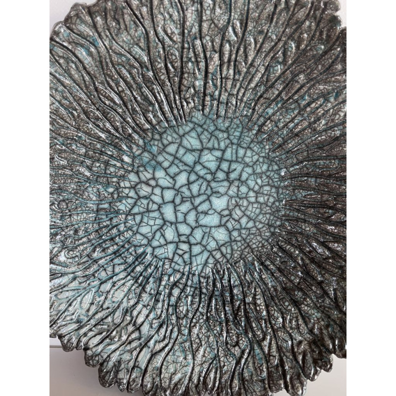 Grande coupe décorative en céramique Raku